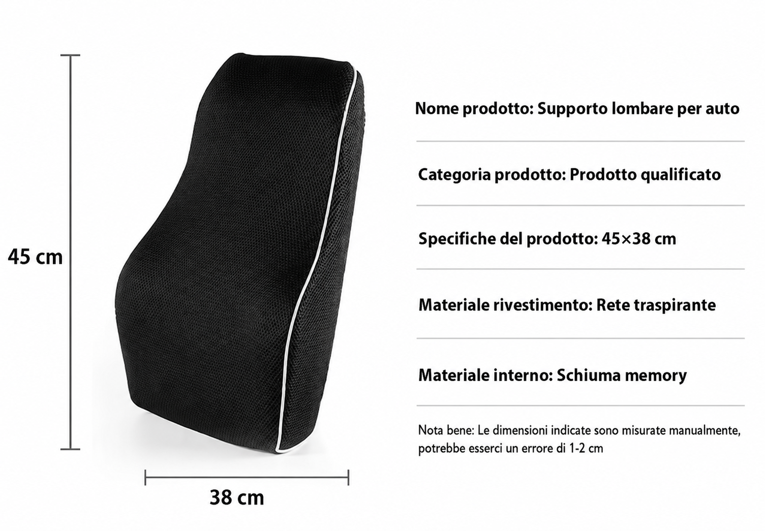 Cuscino Lombare Ergonomico Unisex